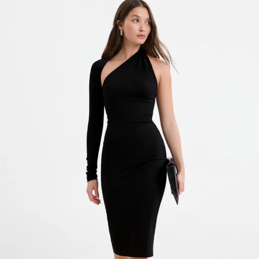 Manhattan One Shoulder Midi Dress size Small
